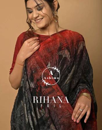 Rihana Foil By Ashima Fancy Embroidered Saree Collection